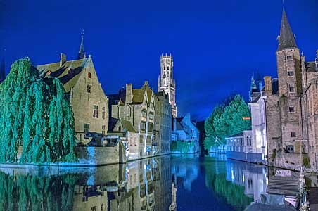 ブルージュ（ブリュージュ） Bruges Brugge　夜景