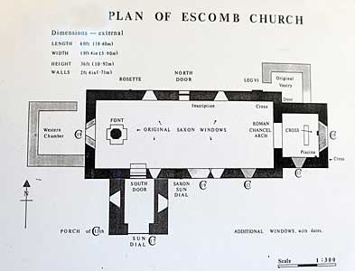 エスコーム・サクソン教会　平面図