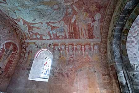内陣の壁画　セント・メアリー教会（聖母マリア教会）　St Mary's Church, Kempley