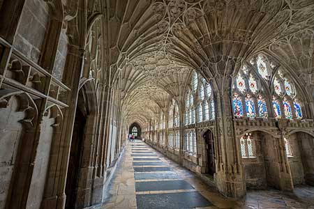 グロスター大聖堂の回廊　Cloister of the Gloucester Cathedral