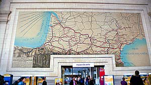 ボルドー駅の大鉄道路線地図