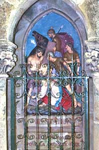 ロカマドゥールのノートルダム聖堂 Sanctuaire Notre Dame de Rocamadour 十字架の道　Chemin de Croix 第3留　イエス、はじめて倒れる