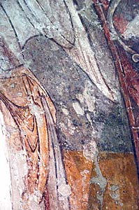 ナルテクスに残る壁画断片（１２世紀）
