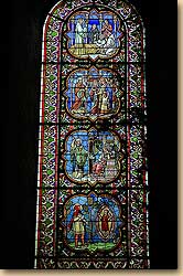 聖エドム伝のステンドグラス（サン・キリアス参事会聖堂）　プロヴァン　Le vitrail de la vie de saint Edme, Provins