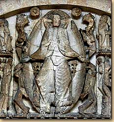 中央扉口のタンパン　オータンのサン・ラザール大聖堂　Le tympan du portail , La cathédrale Saint-Lazare d'Autun 
