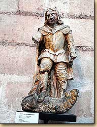 サン・ジョルジュ像（聖ゲオルグ）　サン・ジェルマン修道院　オーセール　Statue de Saint Georges à l'abbatiale Saint Germain d'Auxerre