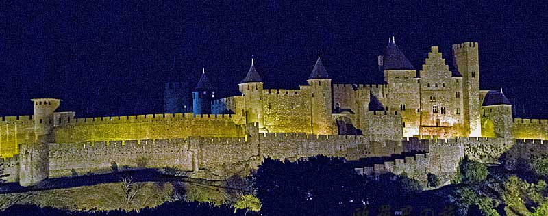 シテの夜景　Cité médiévale carcassonne (vue de nuit)