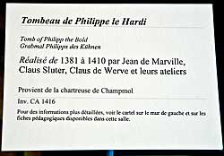 フィリップ豪胆王の墓　Tombeau de Philippe II Le Hardi au palais des Ducs de Bourgogne de Dijon