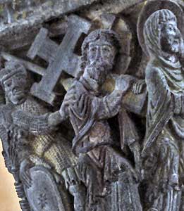 サン・ネクテール　ノートル・ダム教会内陣の柱頭彫刻　フランス・オーヴェルニュ地方ロマネスクの旅　Notre-Dame-du-Mont-Cornadore de Saint-Nectaire