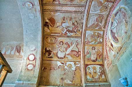 ナルテクスのフレスコ画　サン・サヴァン・シュル・ガルタンプ修道院 Abbaye de Saint-Savin-sur-Gartempe