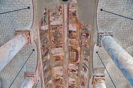天井のフレスコ画　サン・サヴァン・シュル・ガルタンプ修道院 Abbaye de Saint-Savin-sur-Gartempe
