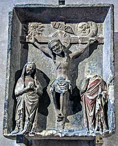 オーギュスタン美術館 磔刑のキリスト　聖母と洗礼者ヨハネ
