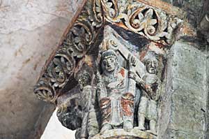 サン・セルナンバジリカ聖堂の柱頭彫刻　トゥールーズ　フランス　Basilique Saint-Sernin de Toulouse　chapiteaux