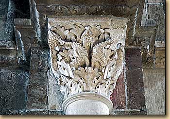 北側廊の柱頭彫刻　Les chapiteaux de la nef nord