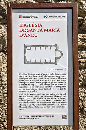スペイン・カタルーニャ地方アネウのサンタ・マリア教会